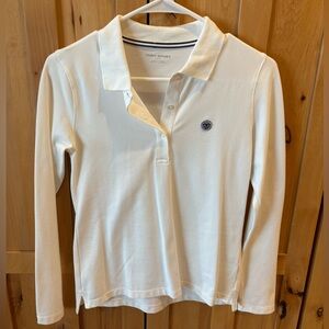 Tory Sport White Long Sleeve Polo